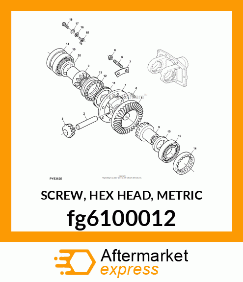 SCREW, HEX HEAD, METRIC fg6100012