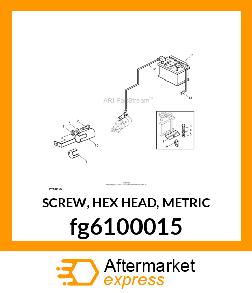 SCREW, HEX HEAD, METRIC fg6100015