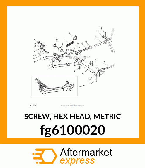 SCREW, HEX HEAD, METRIC fg6100020