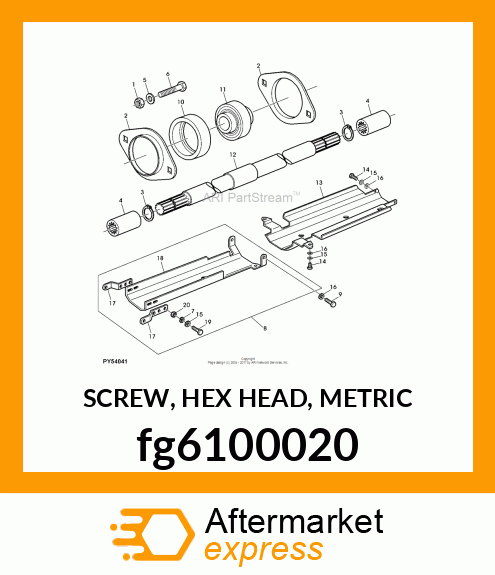 SCREW, HEX HEAD, METRIC fg6100020