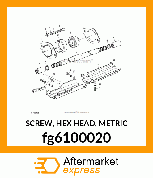 SCREW, HEX HEAD, METRIC fg6100020