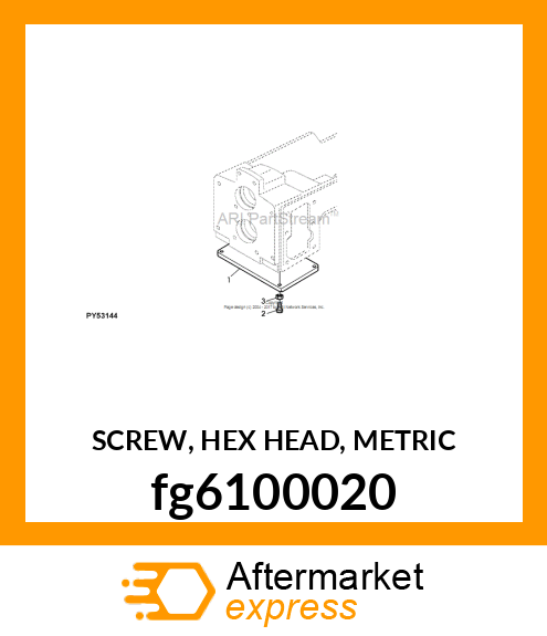 SCREW, HEX HEAD, METRIC fg6100020