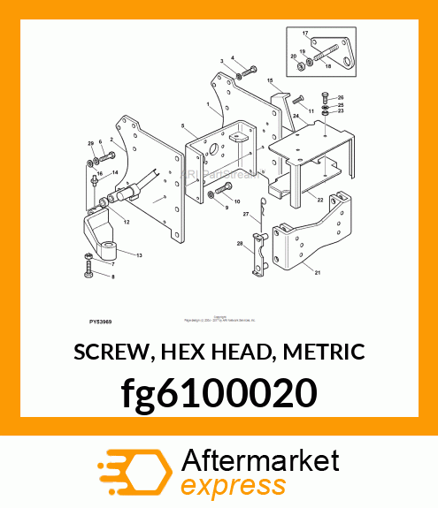 SCREW, HEX HEAD, METRIC fg6100020