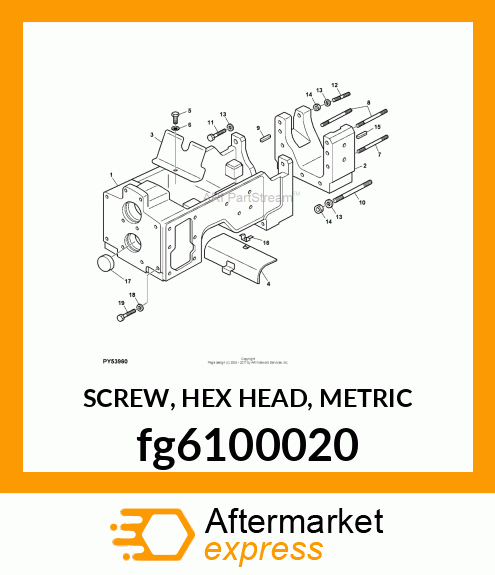 SCREW, HEX HEAD, METRIC fg6100020