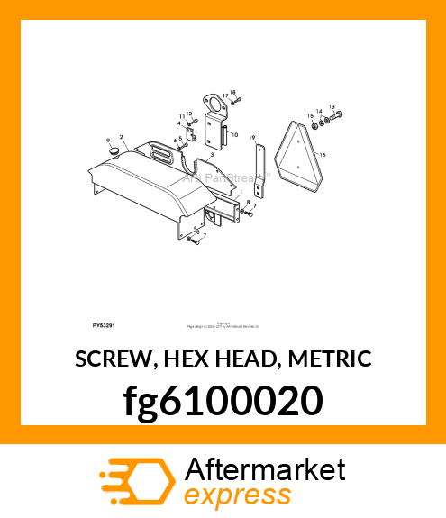 SCREW, HEX HEAD, METRIC fg6100020