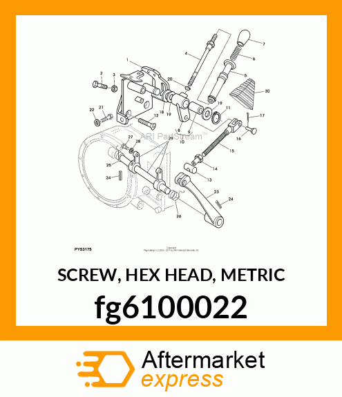 SCREW, HEX HEAD, METRIC fg6100022