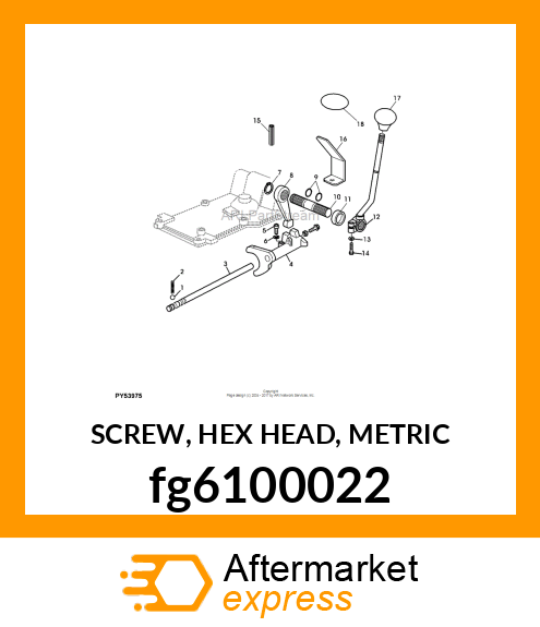 SCREW, HEX HEAD, METRIC fg6100022