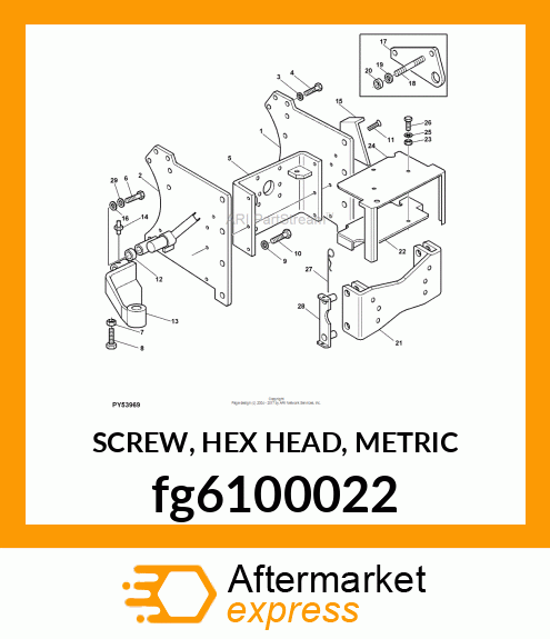 SCREW, HEX HEAD, METRIC fg6100022