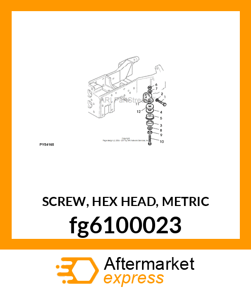 SCREW, HEX HEAD, METRIC fg6100023