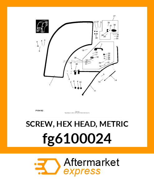 SCREW, HEX HEAD, METRIC fg6100024