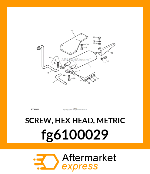 SCREW, HEX HEAD, METRIC fg6100029