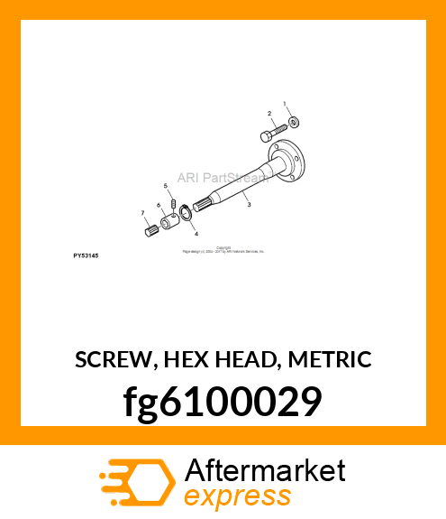 SCREW, HEX HEAD, METRIC fg6100029