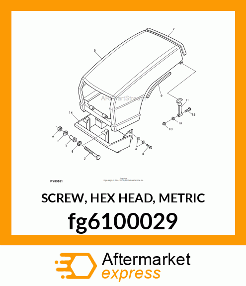 SCREW, HEX HEAD, METRIC fg6100029