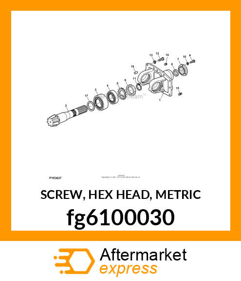 SCREW, HEX HEAD, METRIC fg6100030