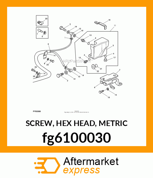 SCREW, HEX HEAD, METRIC fg6100030