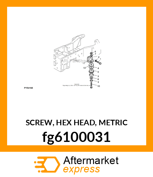 SCREW, HEX HEAD, METRIC fg6100031