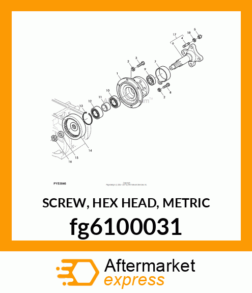 SCREW, HEX HEAD, METRIC fg6100031