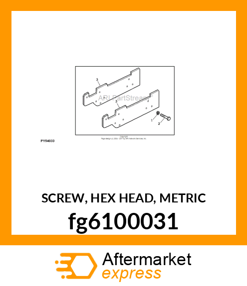 SCREW, HEX HEAD, METRIC fg6100031