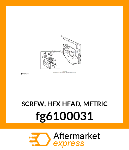 SCREW, HEX HEAD, METRIC fg6100031