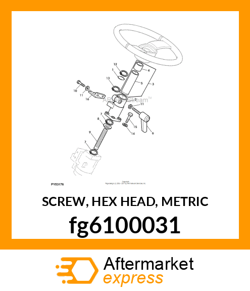 SCREW, HEX HEAD, METRIC fg6100031