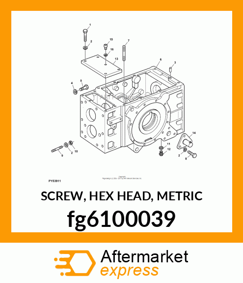 SCREW, HEX HEAD, METRIC fg6100039