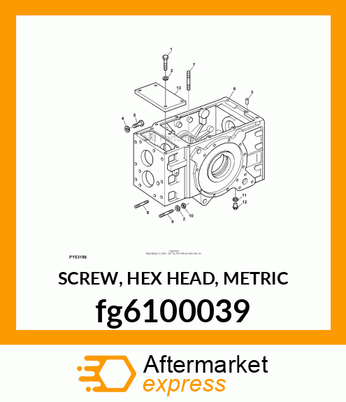 SCREW, HEX HEAD, METRIC fg6100039