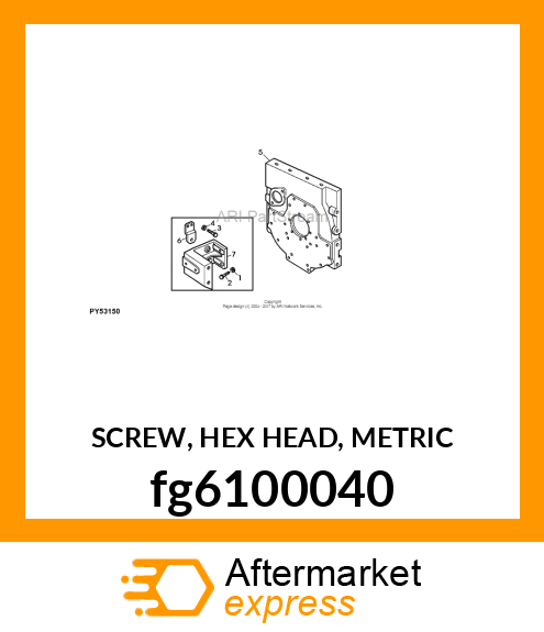 SCREW, HEX HEAD, METRIC fg6100040