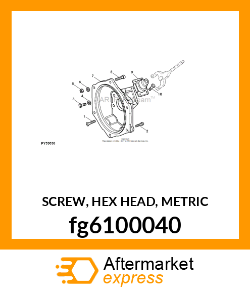 SCREW, HEX HEAD, METRIC fg6100040