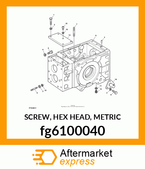 SCREW, HEX HEAD, METRIC fg6100040