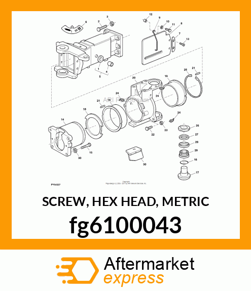 SCREW, HEX HEAD, METRIC fg6100043