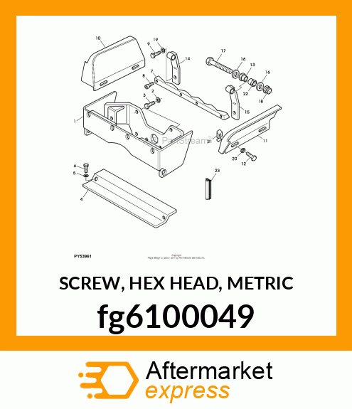 SCREW, HEX HEAD, METRIC fg6100049