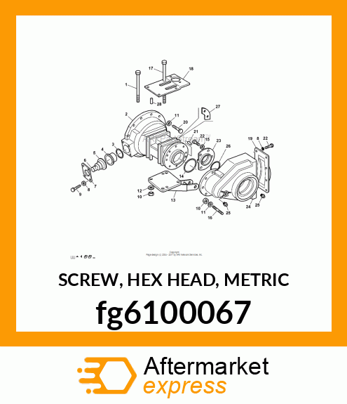 SCREW, HEX HEAD, METRIC fg6100067