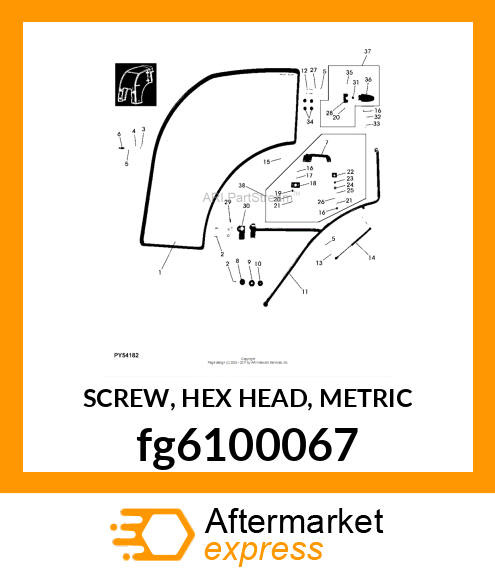 SCREW, HEX HEAD, METRIC fg6100067