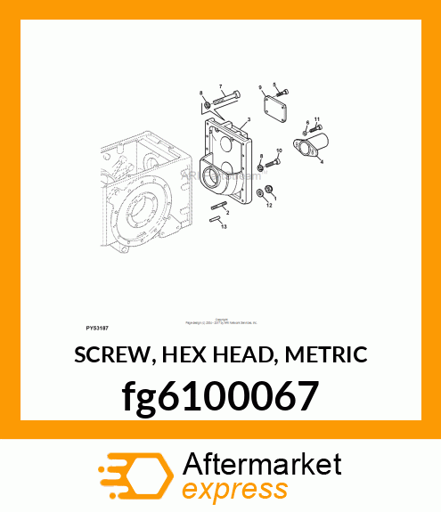 SCREW, HEX HEAD, METRIC fg6100067