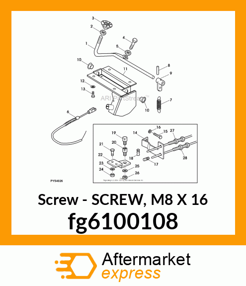 SCREW, M8 X 16 fg6100108