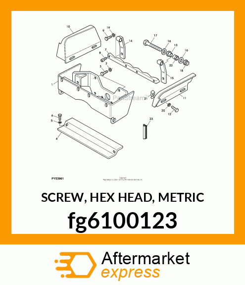 SCREW, HEX HEAD, METRIC fg6100123