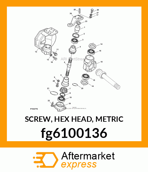 SCREW, HEX HEAD, METRIC fg6100136