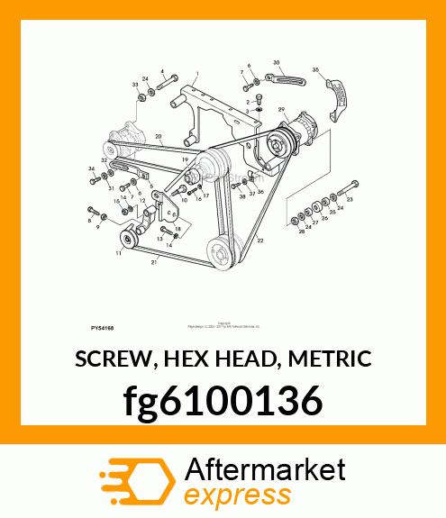 SCREW, HEX HEAD, METRIC fg6100136