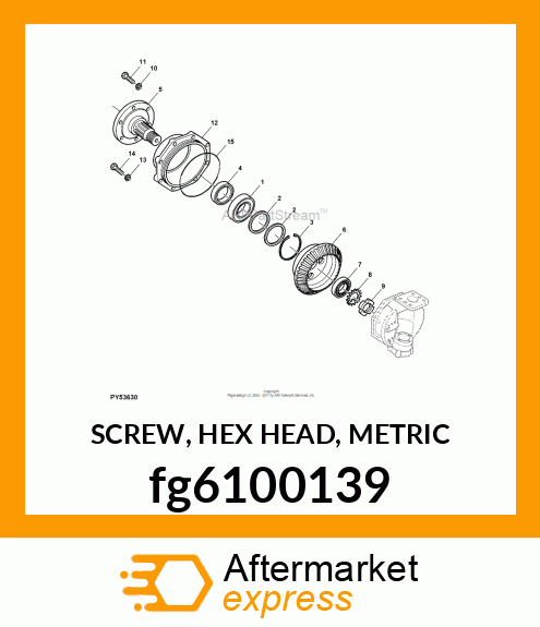 SCREW, HEX HEAD, METRIC fg6100139