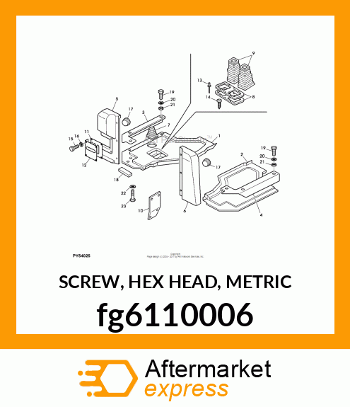 SCREW, HEX HEAD, METRIC fg6110006