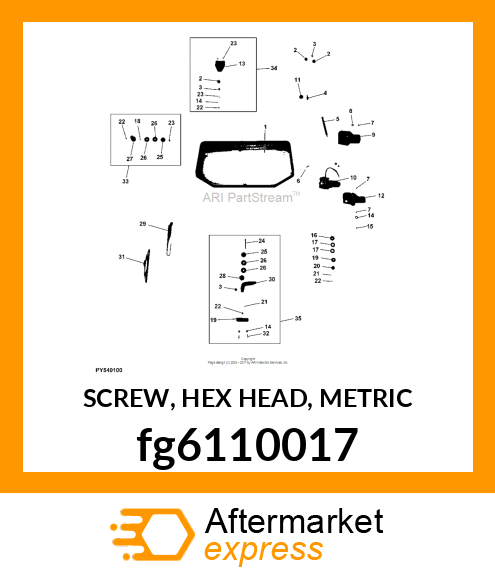 SCREW, HEX HEAD, METRIC fg6110017