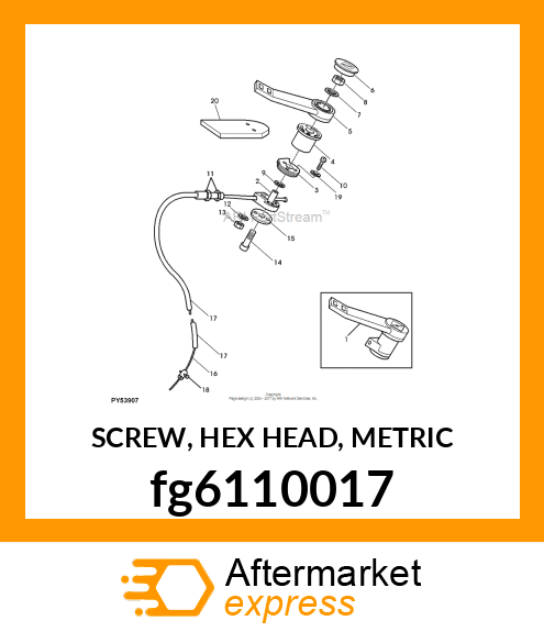 SCREW, HEX HEAD, METRIC fg6110017