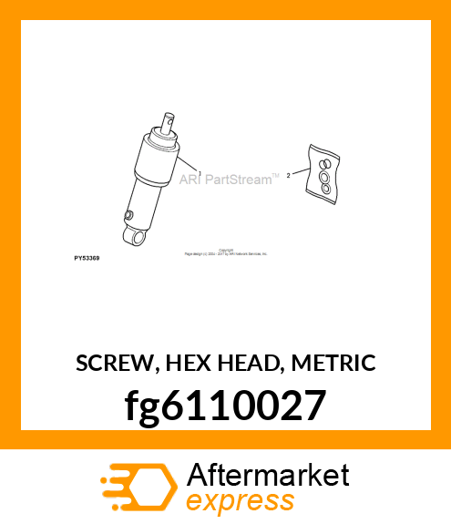 SCREW, HEX HEAD, METRIC fg6110027