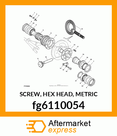 SCREW, HEX HEAD, METRIC fg6110054