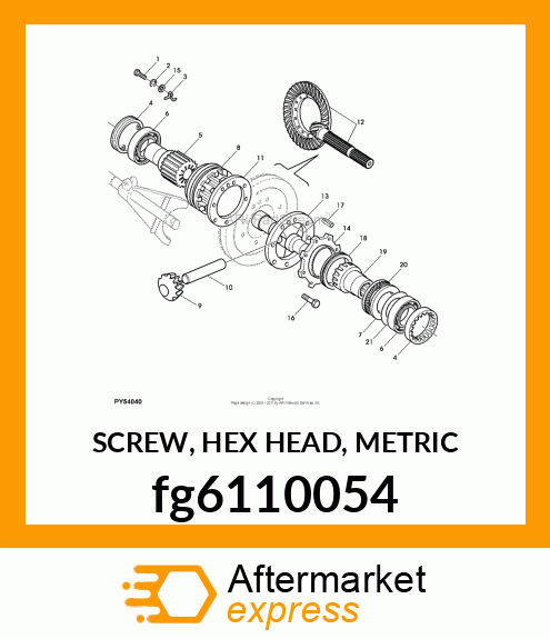 SCREW, HEX HEAD, METRIC fg6110054