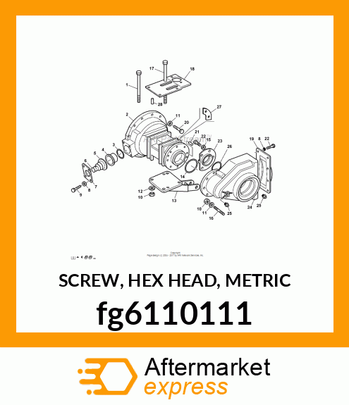 SCREW, HEX HEAD, METRIC fg6110111