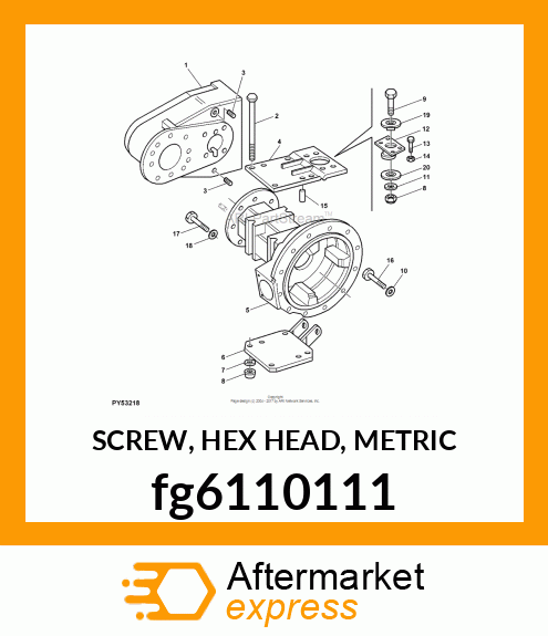 SCREW, HEX HEAD, METRIC fg6110111