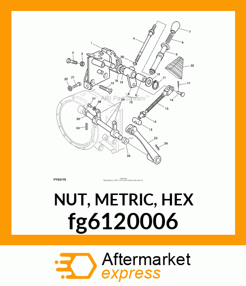 NUT, METRIC, HEX fg6120006