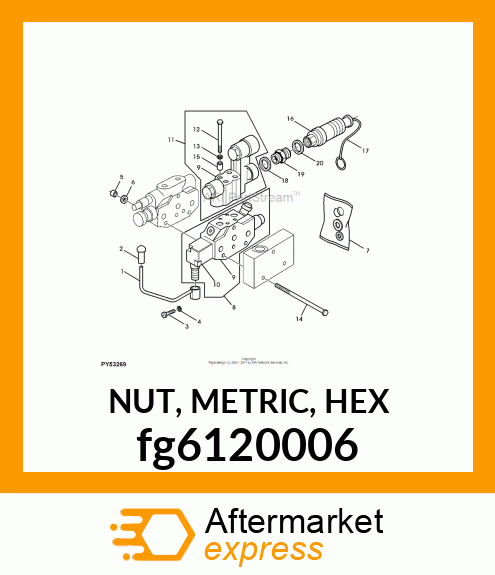 NUT, METRIC, HEX fg6120006