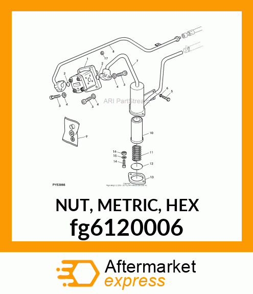 NUT, METRIC, HEX fg6120006